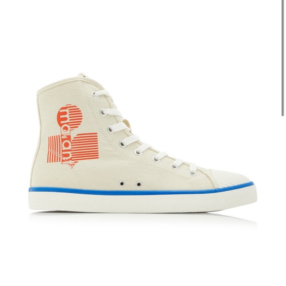 Isabel Marant Benkeen Canvas High-Top Sneaker - Picture 1 of 6